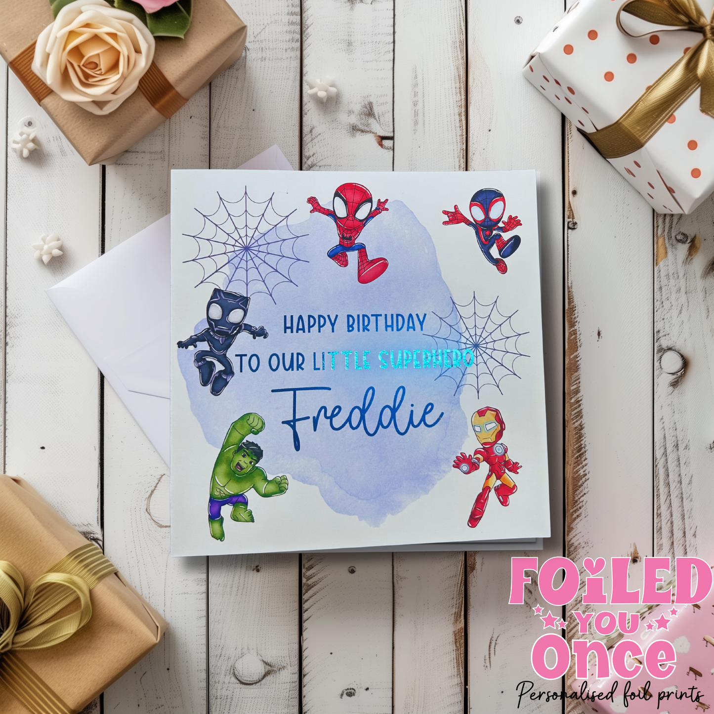 Personalised Superhero Birthday Card