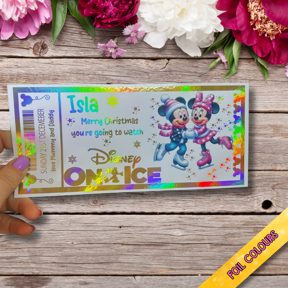 Personalised Magical Ice Show Keepsake Ticket
