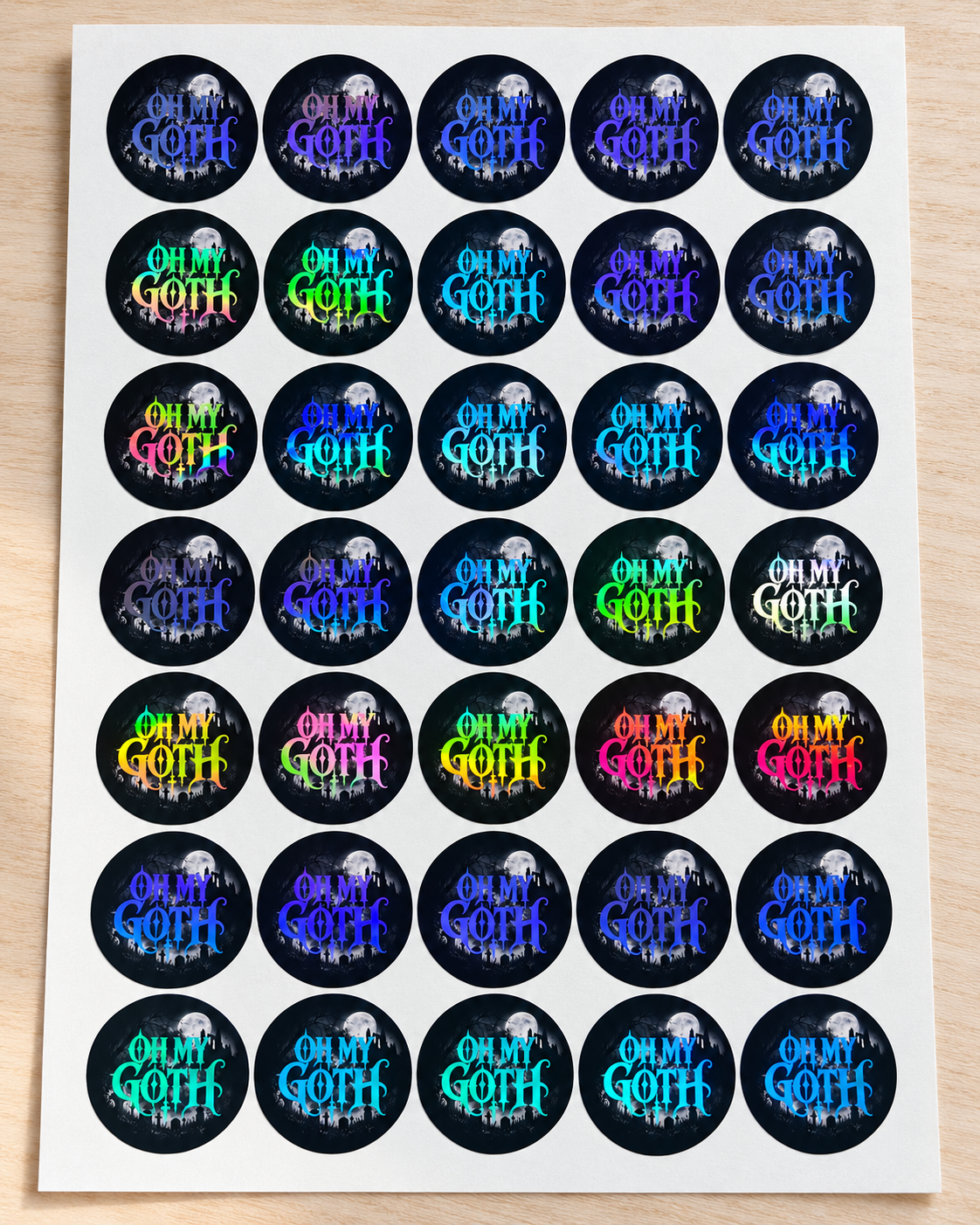 Personalised Foiled Logo Stickers for Small Businesses x3 sheets (105 stickers)
