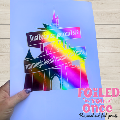 A4 Foiled Magic Castle Print – Framed or Unframed