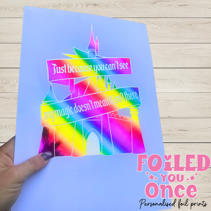 A4 Foiled Magic Castle Print – Framed or Unframed