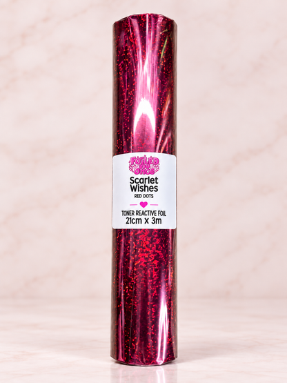 Scarlet Wishes red dots toner reactive foil roll – Foiled You Once