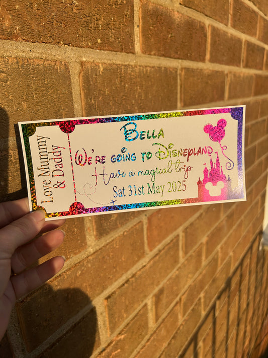 Foiled Holiday tickets