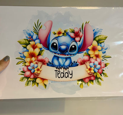 Personalised stitch wall art a4