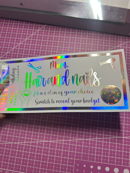 Hair and Nails foiled ticket reveal