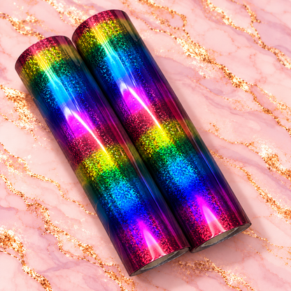 Magic Carpet – Rainbow Glitter Toner Reactive Foil | A4 Sheets & Rolls
