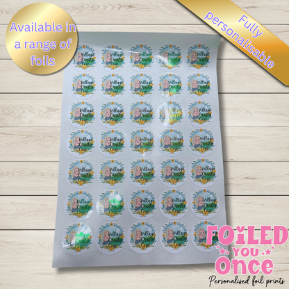 Personalised Foiled Logo Stickers (37mm) — Custom Business Branding Labels