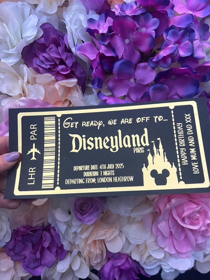 Personalized Foil Ticket Reveal: Holiday Boarding Pass Keepsake