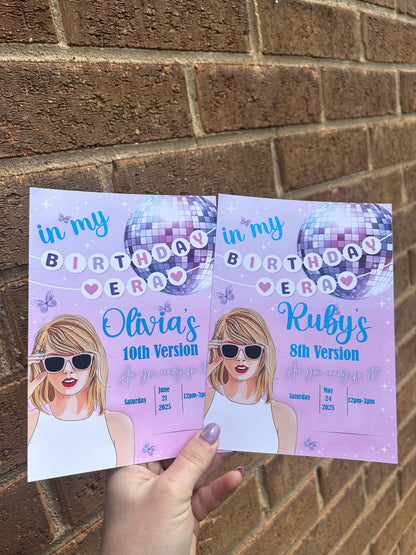 Personalised Swift Birthday Invitations | A5 Kids Party Invites UK