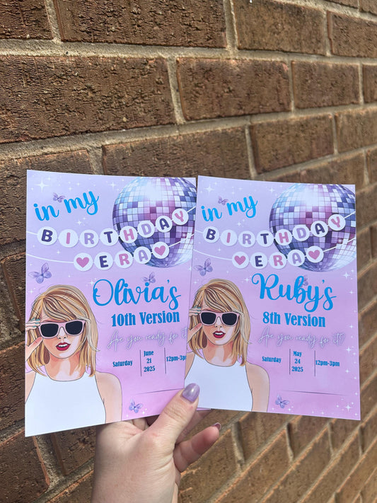 Personalised Swift Birthday Invitations | A5 Kids Party Invites UK