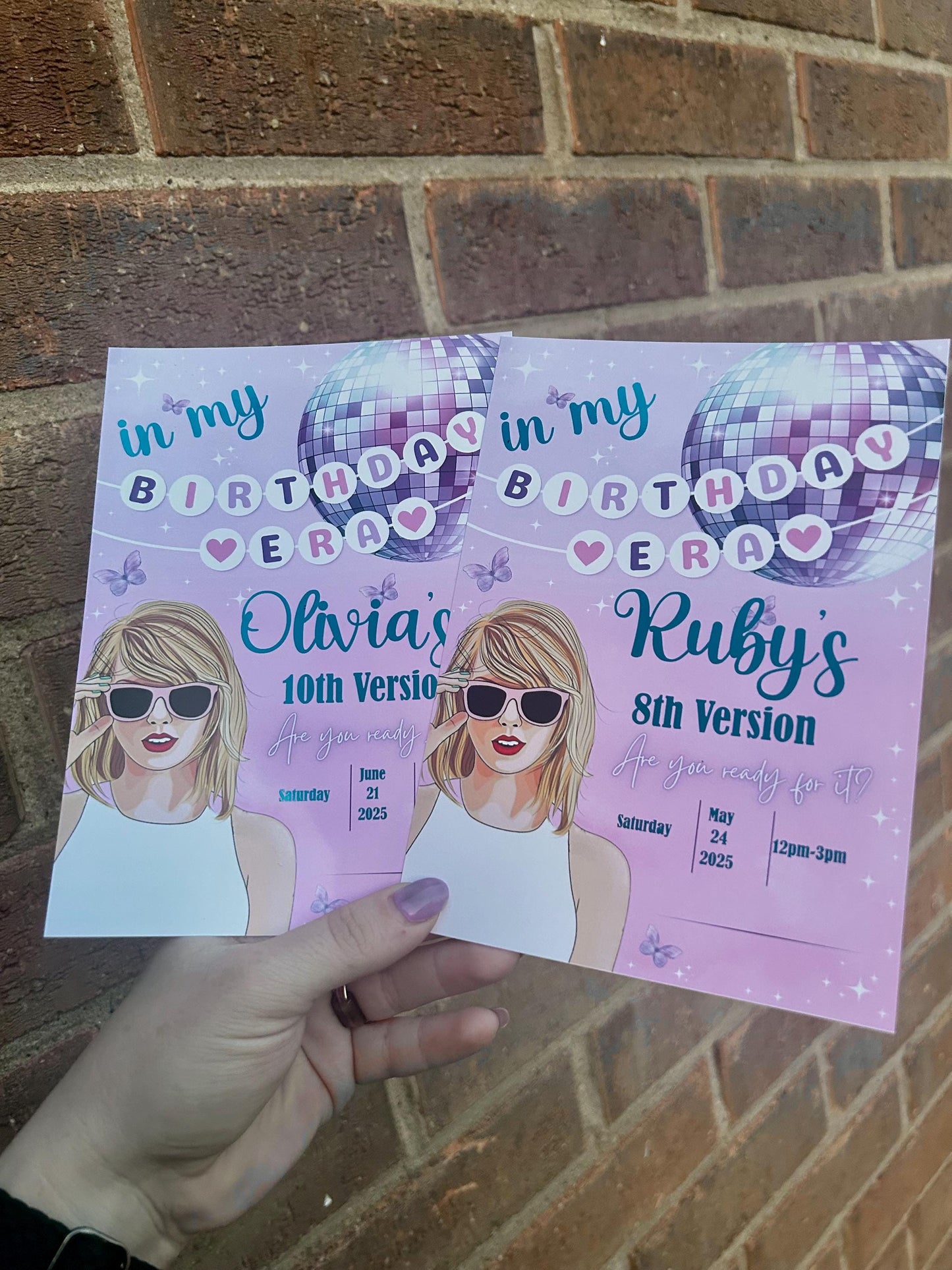 Personalised Swift Birthday Invitations | A5 Kids Party Invites UK