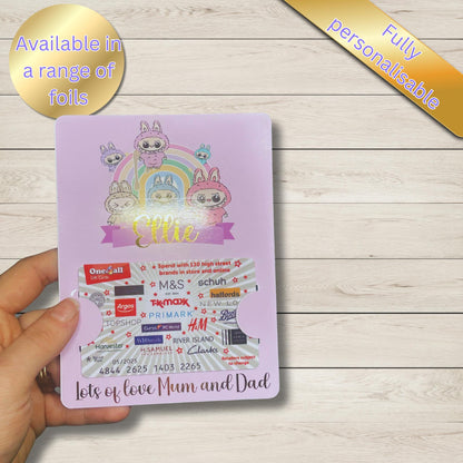 Personalised  Gift Card Holder | Custom Foil Card Wallet |  Fan Gift | Handmade
