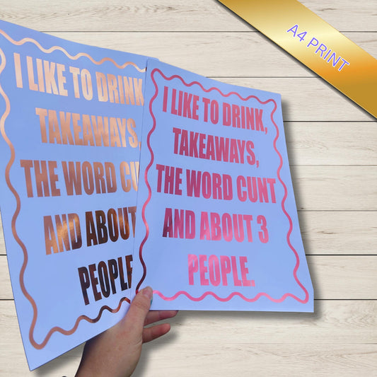 Fun Christmas Quote Print, I Like Wine Print, Rude Festive Decor, Sarcastic Holiday Poster, Funny Gift for Friends, Christmas Prints