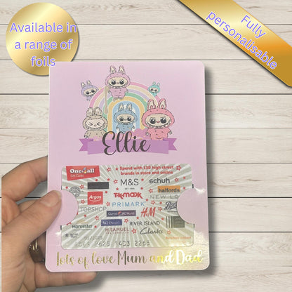 Personalised  Gift Card Holder | Custom Foil Card Wallet |  Fan Gift | Handmade